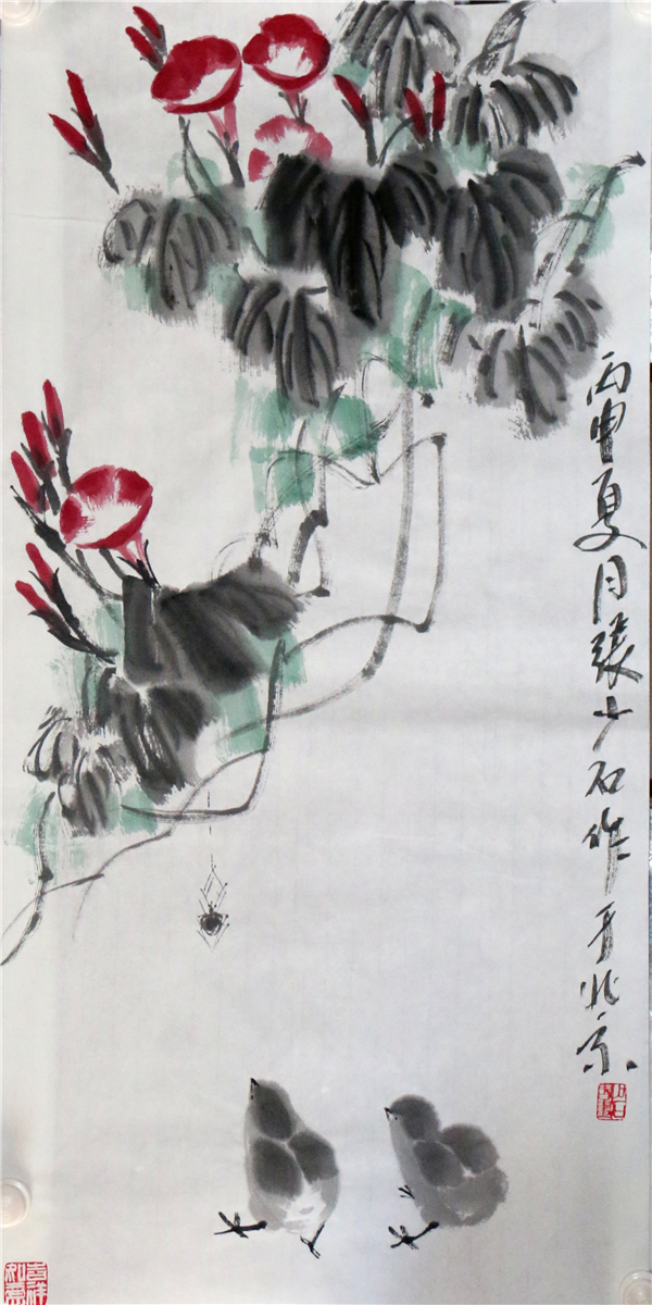 牵牛花小鸡