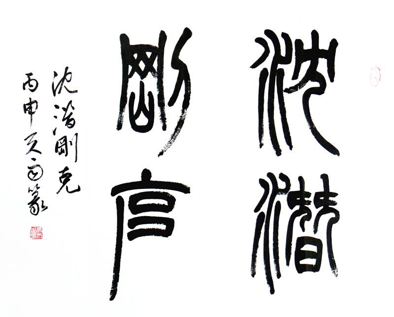 秋雨精品书法作品《沈潜刚克》