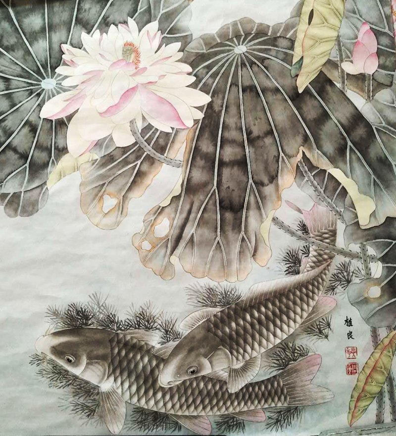 《荷花鲤鱼》