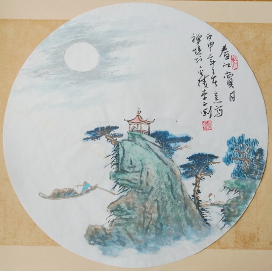 国画团扇4